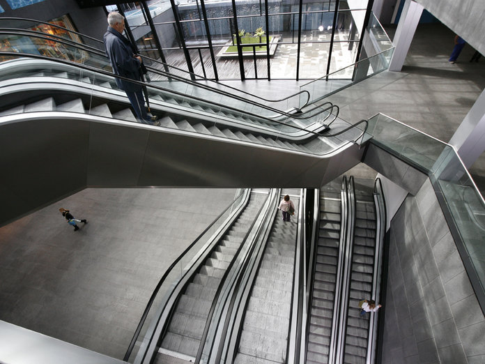 Escalator in a market