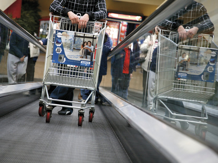 hellingbanen in een winkelcentrum